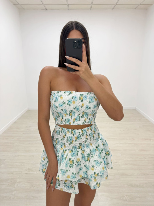CONJUNTO IBIZA FLORAL CELESTE CONJUNTO IBIZA FLORAL CELESTE